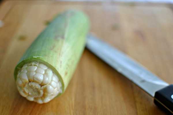 prepping the corn