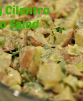 creamy cilantro potato salad