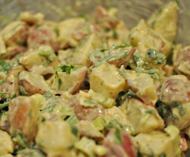 creamy cilantro potato salad