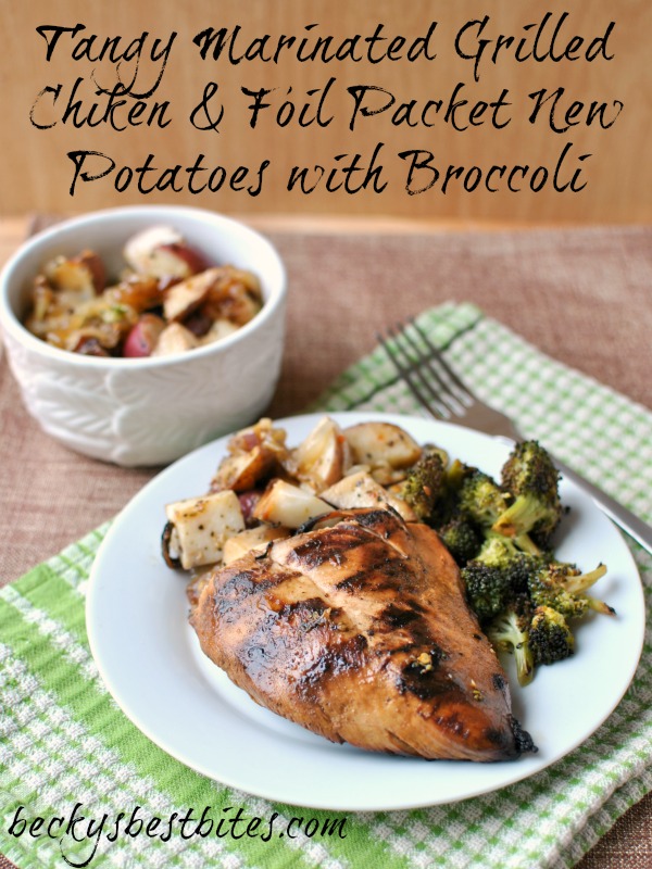 tangy-marinated-grilled-chicken-and-foil-packet-new-potatoes-with-broccoli