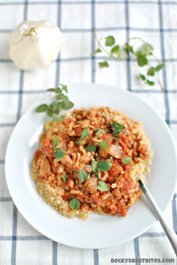 slow cooker chicken parmesan quinoa toss