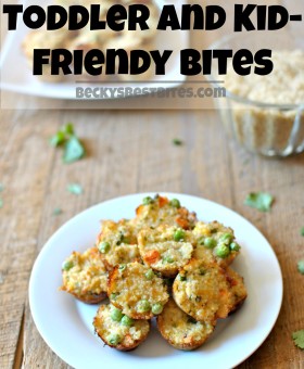 Chicken Quinoa Toddler and Kid-Friendly Bites are protein and vegetable packed portable nibbles that toddlers and kids will love and parents will enjoy too! beckysbestbites.com #kidfriendly #freezerfriendly #healthyrecipe #toddler #quinoa