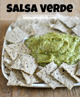 Spicy Avocado Salsa Verde is the perfect addition to a game day spread. A hint of sweet, spicy, creamy, healthy & extremely versatile. Break out the chips! #gamedayfood