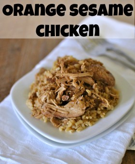 Slow Cooker Orange Sesame Chicken with Honey. Sweet, tangy and healthy, this meal make crazy weeknights easy! Becky's Best Bites