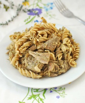 Leftover Turkey Pesto Pasta by Becky's Best Bites