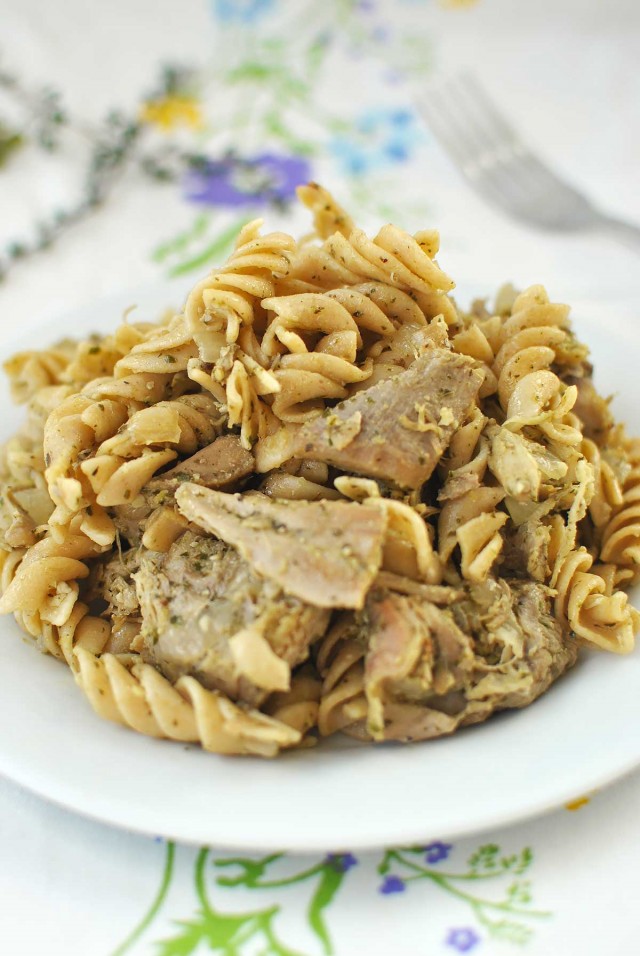 Leftover Turkey Pesto Pasta Recipe by Becky's Best Bites