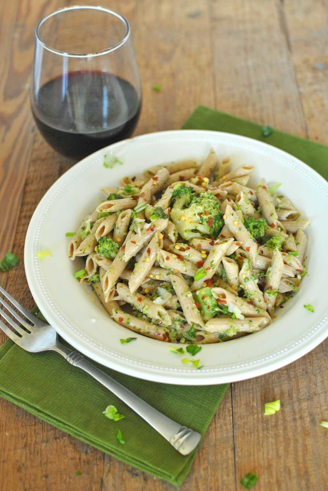 Spicy Penne with Broccoli and Garlic by Becky's Best Bites