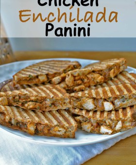 Chicken Enchilada Panini is a warm toasty fusion of melty grilled cheese stuffed with chicken smothered in a smoky homemade and a bit spicy enchilada sauce. Southwest flavors and spicy pepper jack cheese come together in a warm ooey gooey sandwich for a quick and easy dinner that will make everyone smile :) Becky's Best Bites