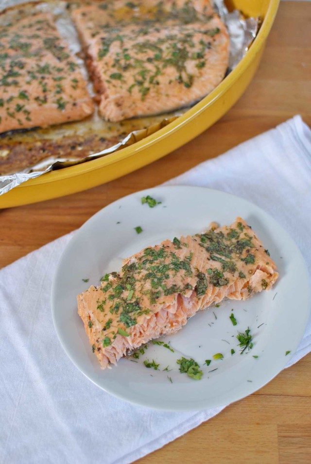 Easiest Baked Salmon with Fresh Herbs | BeckysBestBites.com