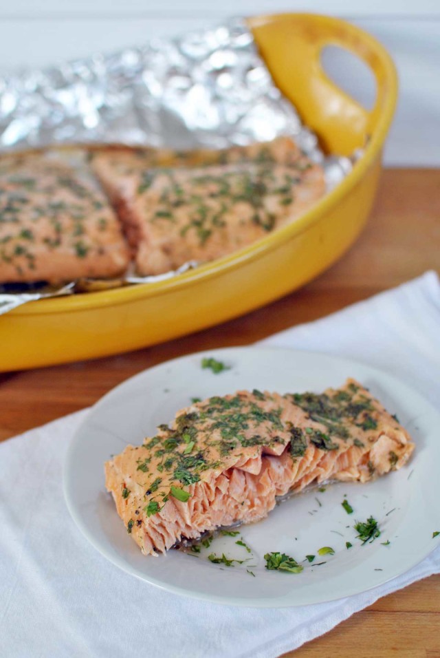 Easiest Baked Salmon with Fresh Herbs | Becky's Best Bites