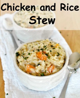 Slow Cooker Chicken and Rice Stew is what the doctor ordered. Comforting, very easy and full of healthy ingredients; the patient will feel better in no time. | Becky's Best Bites