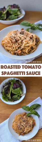 Roasted Tomato Spaghetti Sauce - Becky's Best Bites