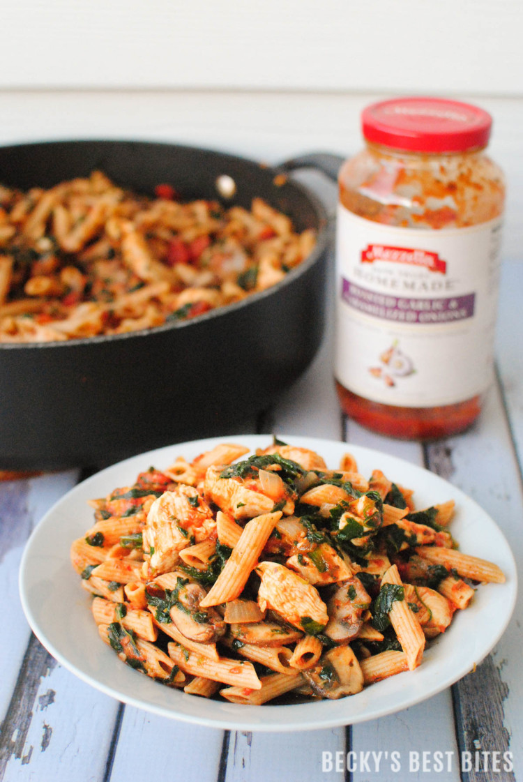 Veggie-Packed Tuscan Chicken Pasta-7