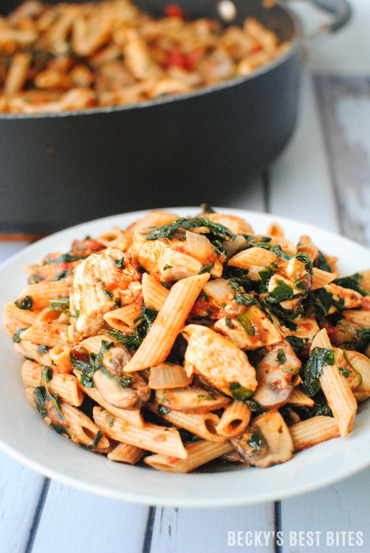 Veggie-Packed Tuscan Chicken Pasta