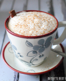 Impress your holiday guests with a comforting and Healthy Holiday Chai Tea Latte. Make the most out of the holiday season with help from Hallmark Gold Crown. | beckysbestbites.com #Hallmark #ad