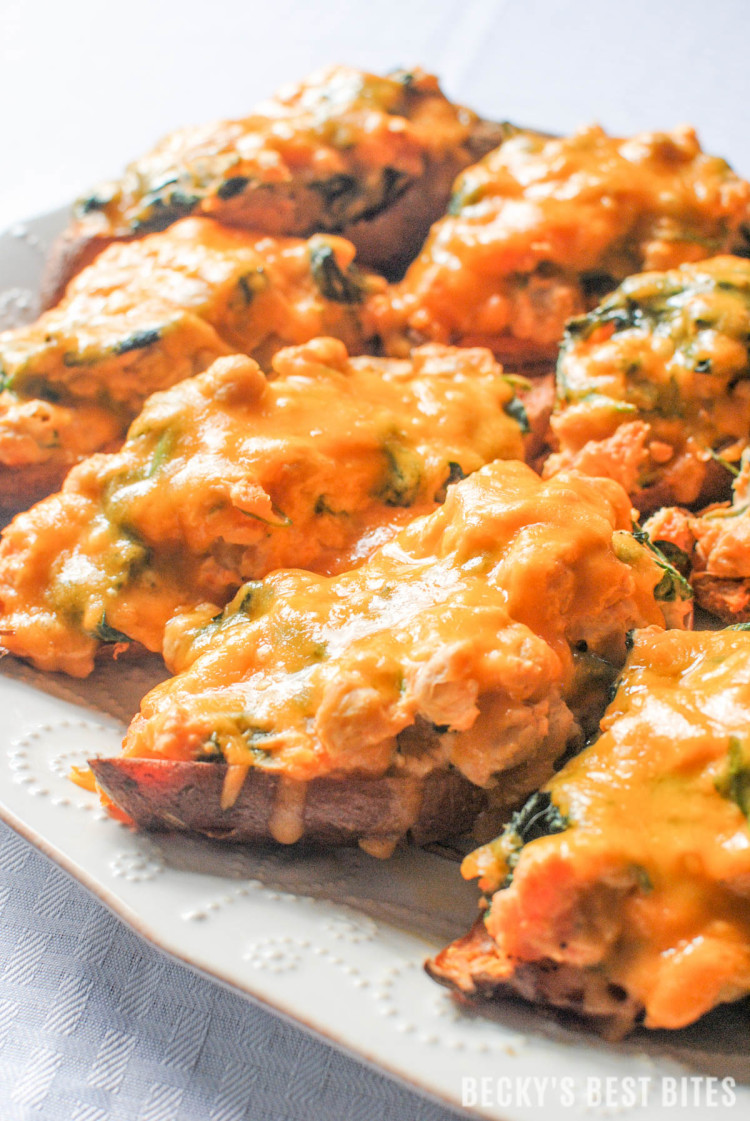 Loaded Sweet Potato Skins | beckysbestbites.com