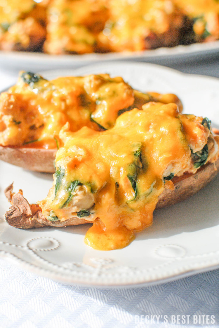 oaded Sweet Potato Skins | beckysbestbites.com