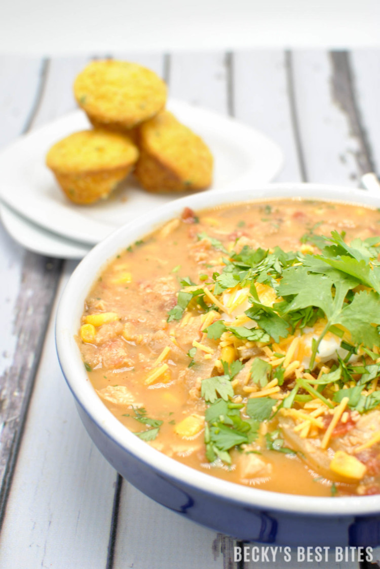 30 Minute White Chicken Chili | beckysbestbites.com