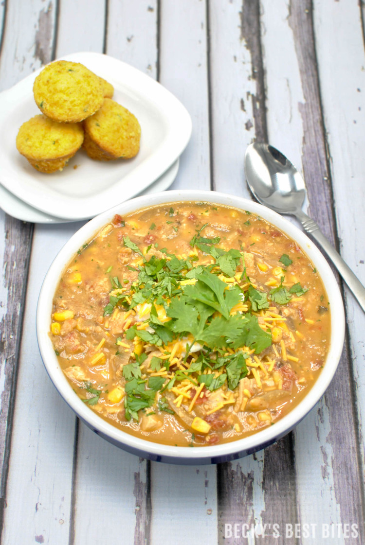 30 Minute White Chicken Chili | beckysbestbites.com