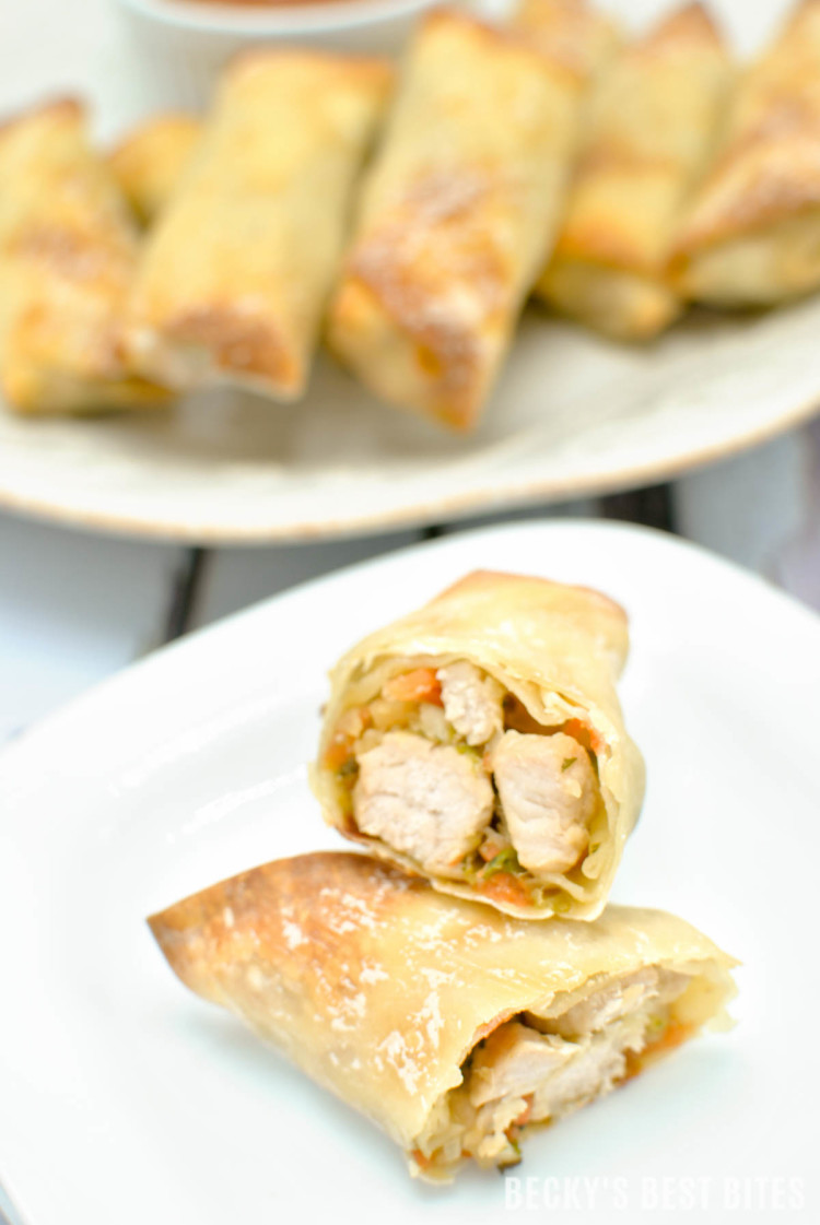 Pork and Vegetable Baked Egg Rolls | beckysbestbites.com