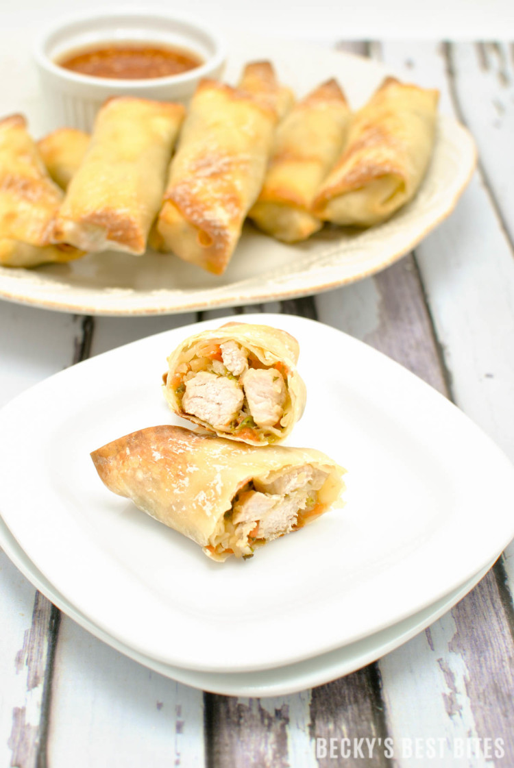 Pork and Vegetable Baked Egg Rolls - Becky's Best Bites