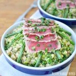 Spring Quinoa Risotto and Seared Ahi Tuna Bowls