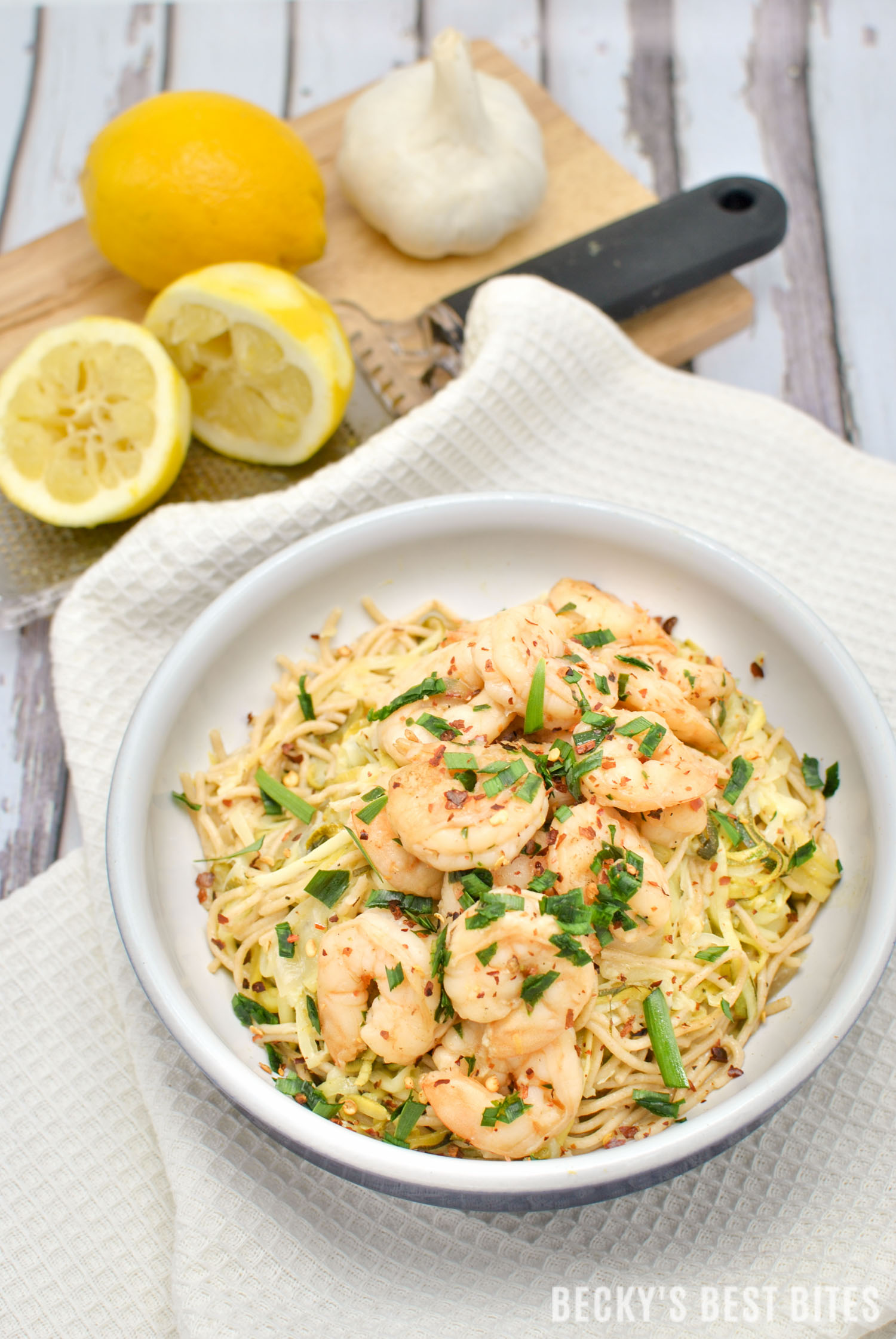 shrimp scampi with zoodles