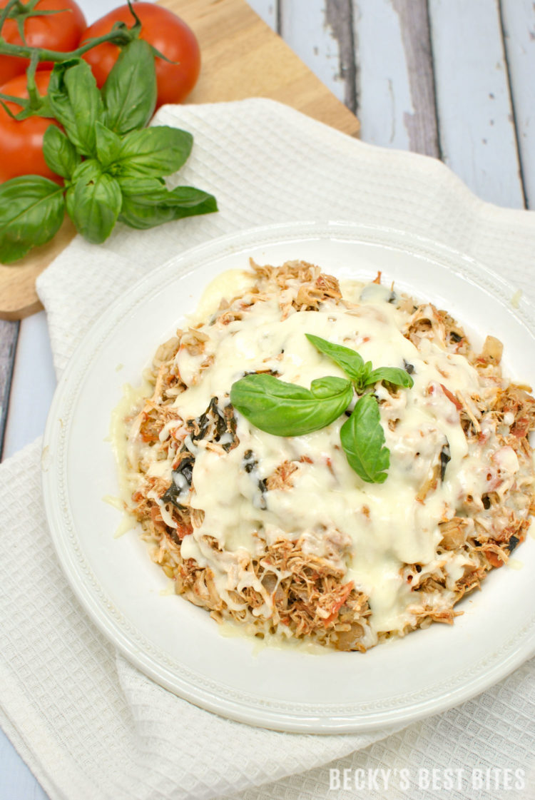 Slow Cooker Chicken Caprese | beckysbestbites.com