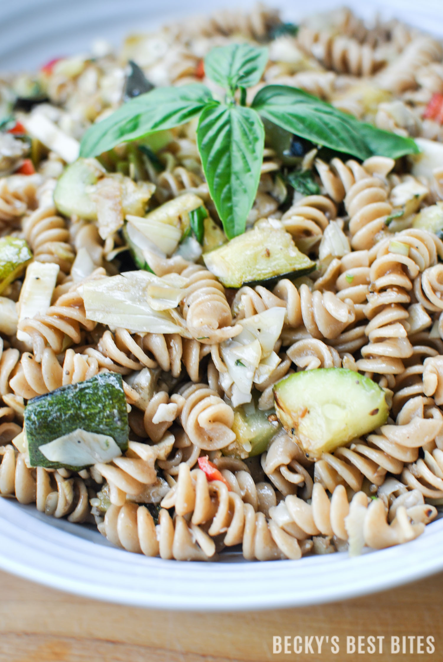 Mediterranean Pasta Salad with Summer Fresh Vegetables