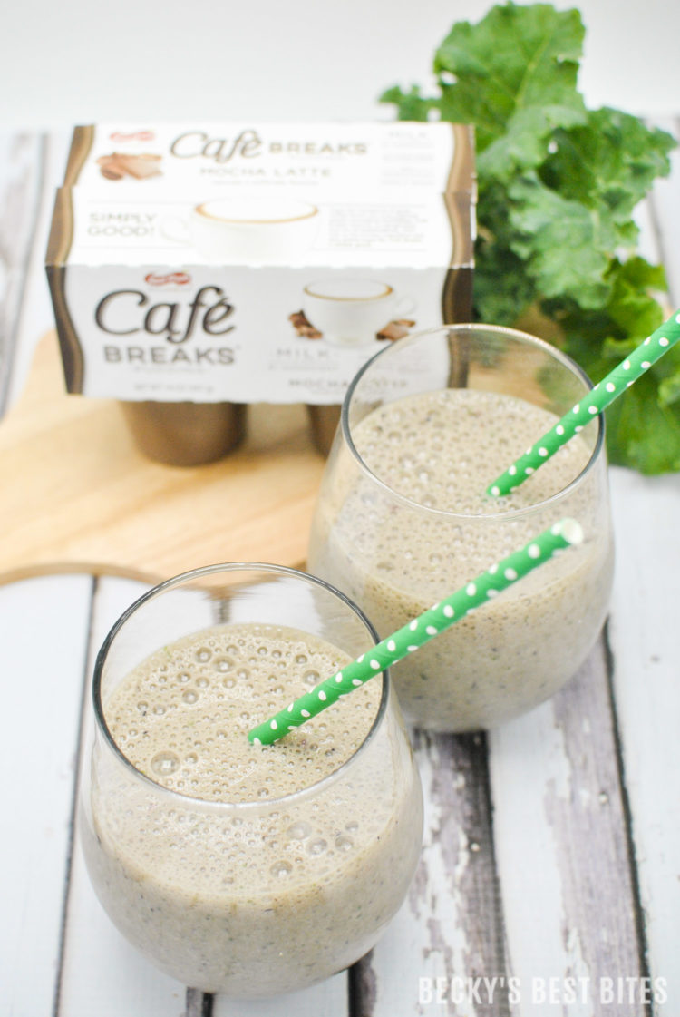 Green Berry Mocha Pudding Smoothie