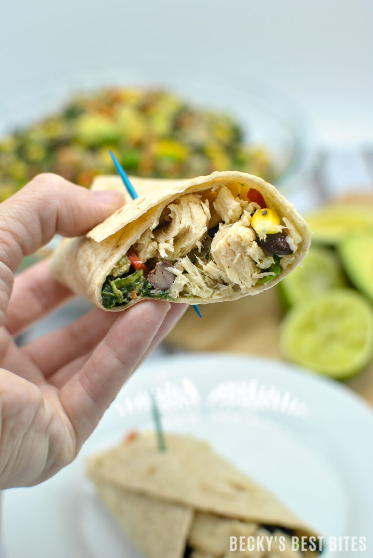 On The Go Loaded Tuna Quinoa Wraps | beckysbestbites.com