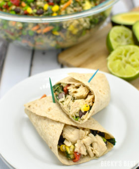 On The Go Loaded Tuna Quinoa Wraps is an healthy idea for quick and easy 30 Minute Back-to-School Meals! They are loaded with Bumble Bee® Solid White Albacore in Water, heart-healthy avocado and lots of veggies all wrapped up in a whole grain tortilla. Perfect for quick dinners, dinners on the run or pack up the leftovers for great back-to-school lunches! @BumbleBeeFoods #OnlyAlbacore #CG #ad | beckysbestbites.com