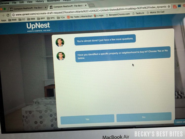 Learn how to Save Time and Money while Finding Top Real Estate Agents with UpNest! It is a quick, easy and fast online service where agents compete for your business while you relax on the couch! Earn rebates and discounts up to $5000 and compare commissions quotes to find the best deal for you! #ad #UpNest #AgentsCompete | beckysbestbites.com