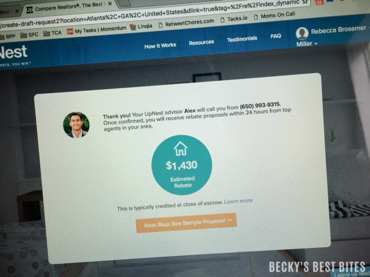 Learn how to Save Time and Money while Finding Top Real Estate Agents with UpNest! It is a quick, easy and fast online service where agents compete for your business while you relax on the couch! Earn rebates and discounts up to $5000 and compare commissions quotes to find the best deal for you! #ad #UpNest #AgentsCompete | beckysbestbites.com