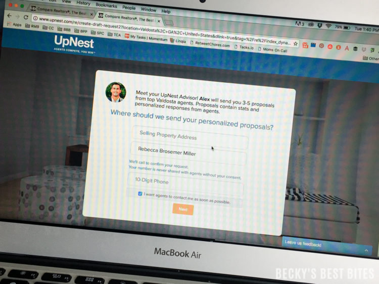 Learn how to Save Time and Money while Finding Top Real Estate Agents with UpNest! It is a quick, easy and fast online service where agents compete for your business while you relax on the couch! Earn rebates and discounts up to $5000 and compare commissions quotes to find the best deal for you! #ad #UpNest #AgentsCompete | beckysbestbites.com