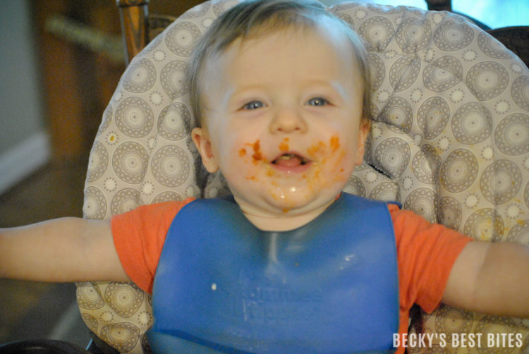 A Guide to Introducing Baby Food + Two Quick and Easy Recipes for Older Babies: Italian Turkey Meatball & Peaches and Cream Pancakes using Gerber® Infant/Baby Cereals from Target. #ad | beckysbestbites.com