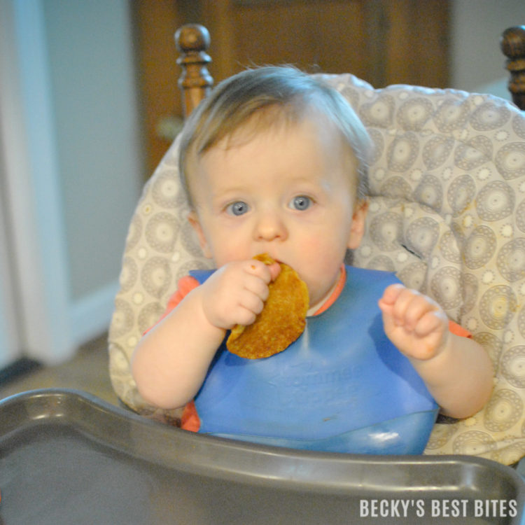 A Guide to Introducing Baby Food + Two Quick and Easy Recipes for Older Babies: Italian Turkey Meatball & Peaches and Cream Pancakes using Gerber® Infant/Baby Cereals from Target. #ad | beckysbestbites.com