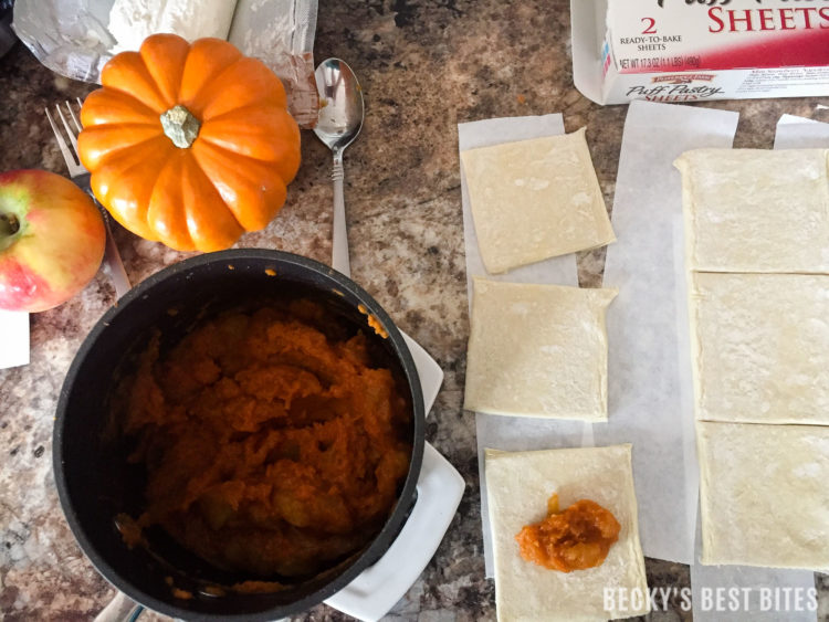 Pumpkin Apple Roll Ups with Cream Cheese Dipper is a quick, easy and delicious dessert recipe that is perfect for "Wow Worthy" entertaining with all the favorite flavors of fall. Pepperidge Farm® Puff Pastry Sheets are the essential ingredient in creating this yummy treat!#InspiredByPuff #ad | beckysbestbites.com