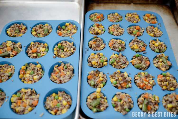 Customizable Healthy Baby Bites is an easy, healthy recipe able to be modified to suit a particular infant, toddler or mom's preferences. The recipe is vegetarian as written but protein and veggie packed! | beckysbestbites.com