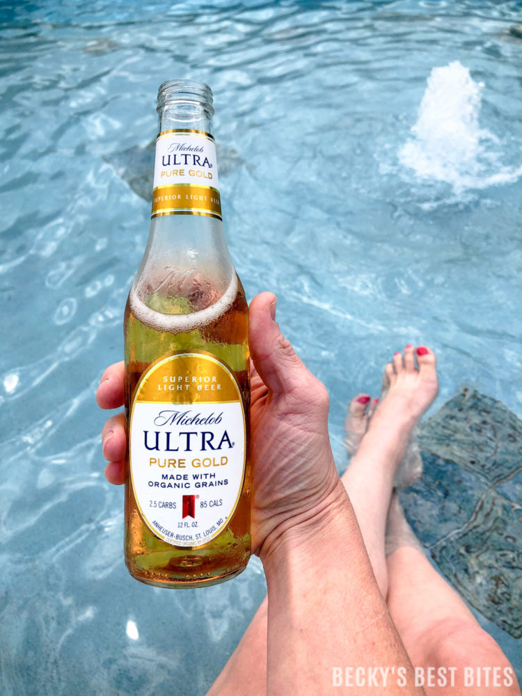 Msg 21+: Getting Ready for a Pure Gold Summer - gardening, landscaping and pool time = Fit and Fun! Michelob ULTRA Pure Gold is made with organic grains. for a pure, refreshing taste! Free from artificial colors and flavors and only 85 calories & 2.5 carbs. Here for a limited time with limited quantities so try it today! #PureGold #LiveULTRA #ad @MichelobULTRA | beckysbestbites.com