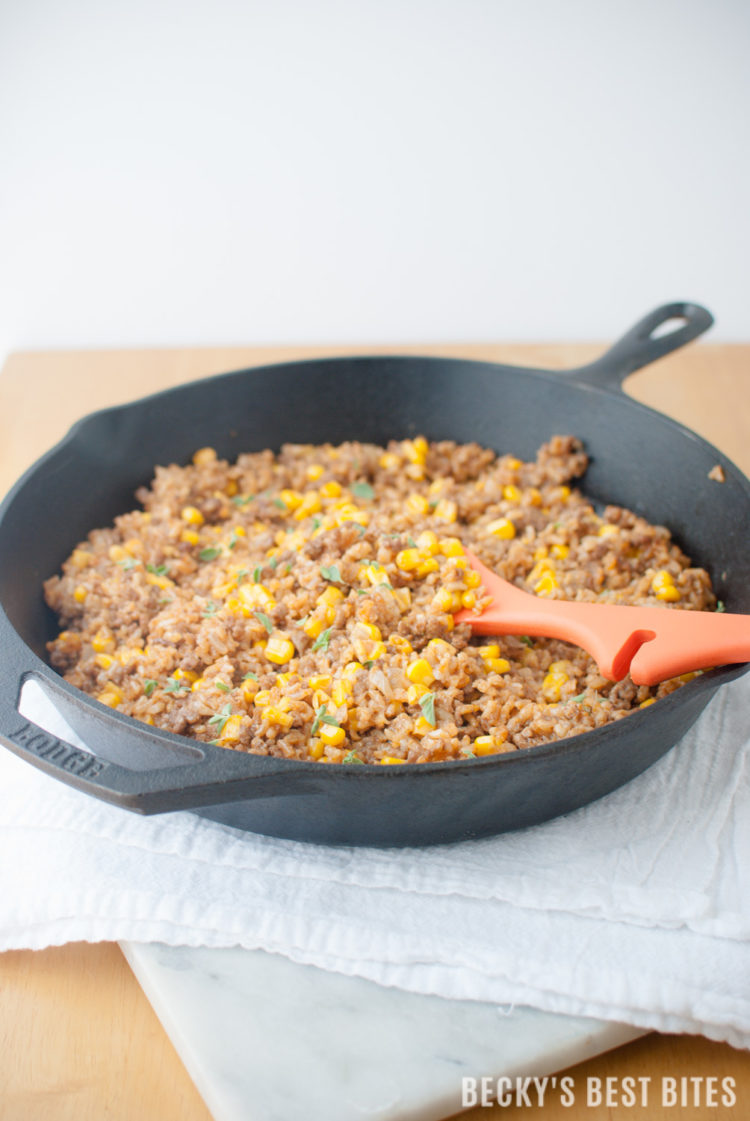 Easy Taco Beef and Rice Skillet - Diethood